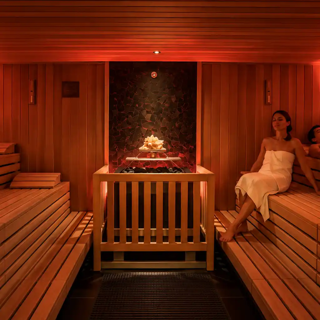 Regeneration nach dem Training in der Kristallsauna der ALTE ZIEGELEI in Lauffen